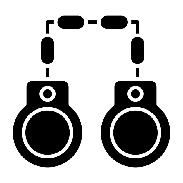 Diseño vectorial Estilo del icono de las esposas