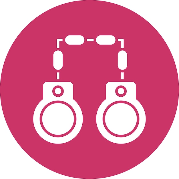 Diseño vectorial Estilo del icono de las esposas