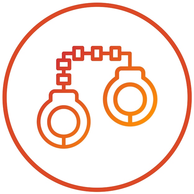 Diseño vectorial Estilo del icono de las esposas
