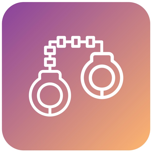 Diseño vectorial Estilo del icono de las esposas