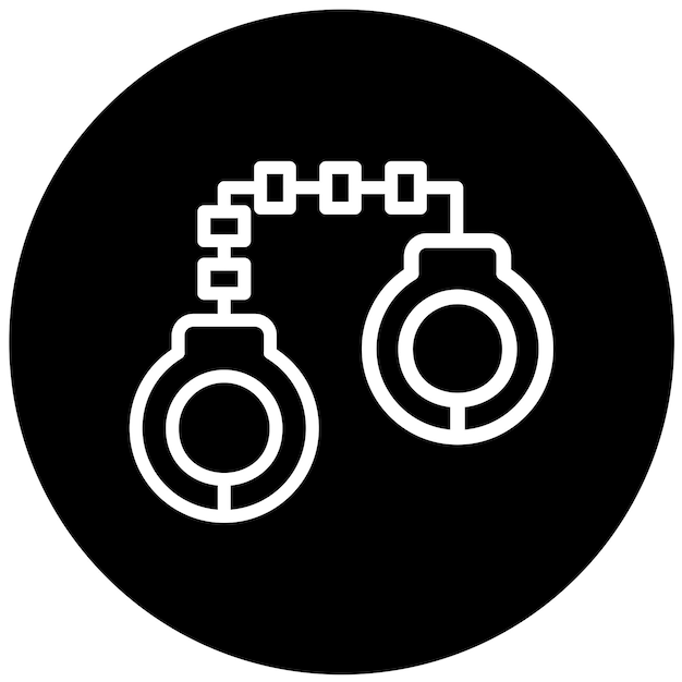 Diseño vectorial Estilo del icono de las esposas