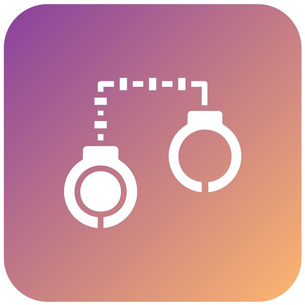 Diseño vectorial Estilo del icono de las esposas