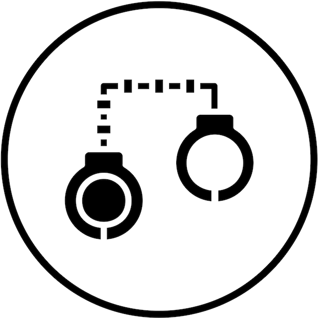 Diseño vectorial Estilo del icono de las esposas