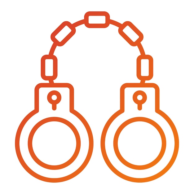 Diseño vectorial Estilo del icono de las esposas