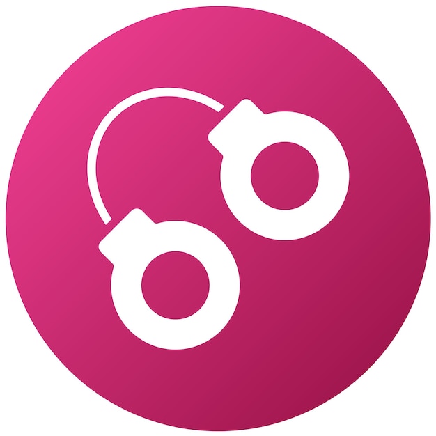 Diseño vectorial Estilo del icono de las esposas