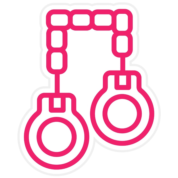 Diseño vectorial Estilo del icono de las esposas