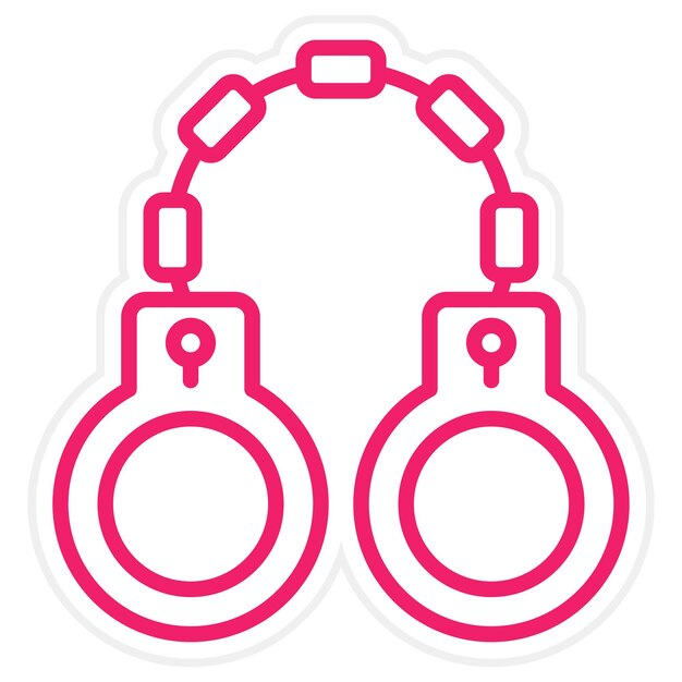 Diseño vectorial Estilo del icono de las esposas