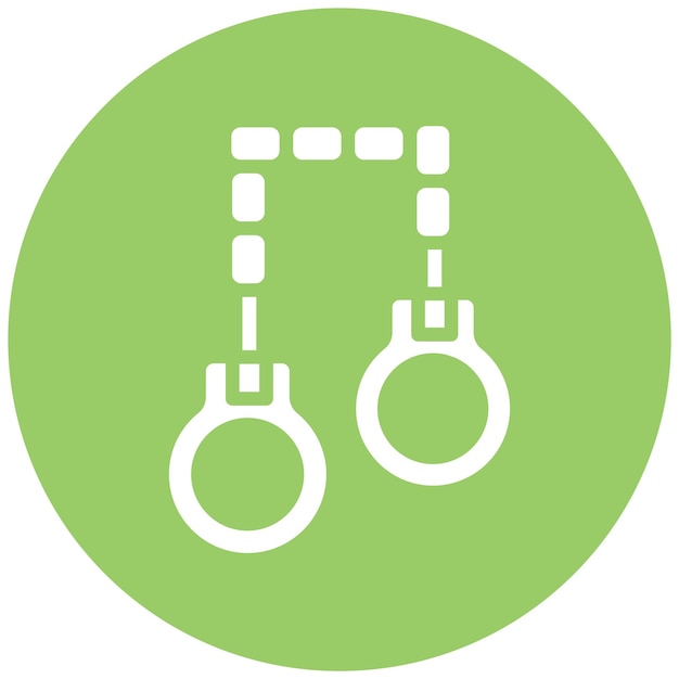 Diseño vectorial Estilo del icono de las esposas
