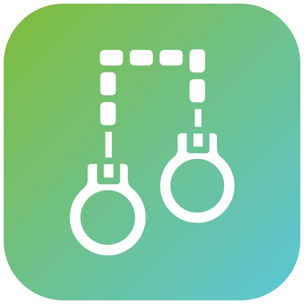 Diseño vectorial Estilo del icono de las esposas