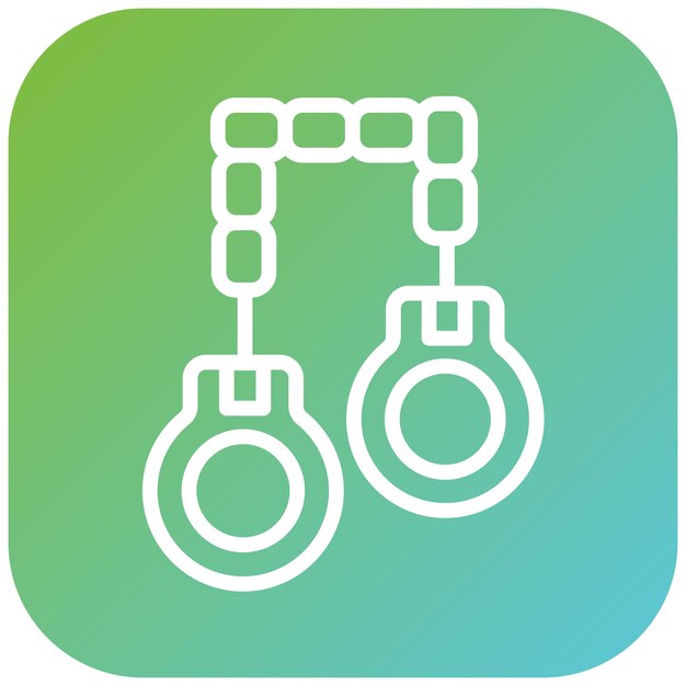 Diseño vectorial Estilo del icono de las esposas