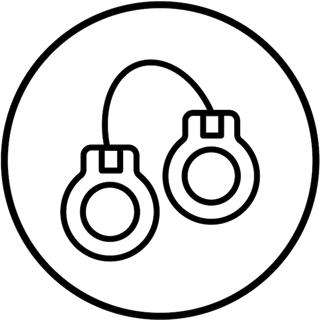Diseño vectorial Estilo del icono de las esposas
