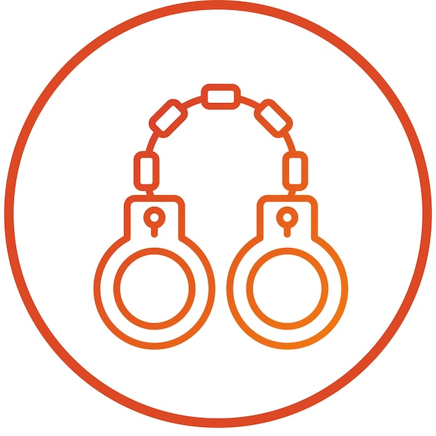 Diseño vectorial Estilo del icono de las esposas