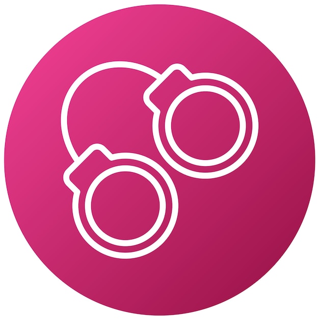 Diseño vectorial Estilo del icono de las esposas