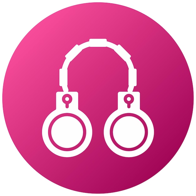 Diseño vectorial Estilo del icono de las esposas