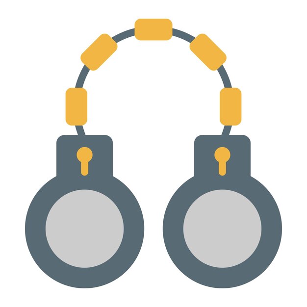 Diseño vectorial Estilo del icono de las esposas