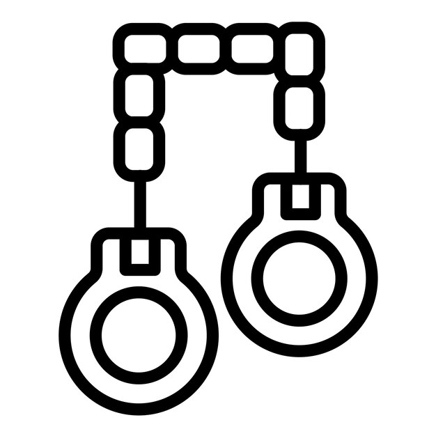 Diseño vectorial Estilo del icono de las esposas