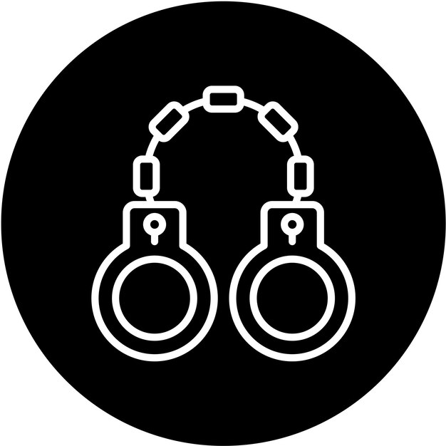 Diseño vectorial Estilo del icono de las esposas