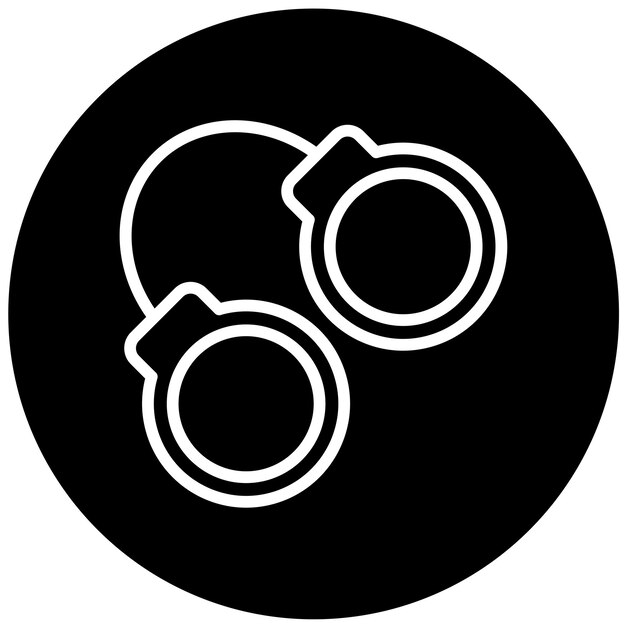 Diseño vectorial Estilo del icono de las esposas