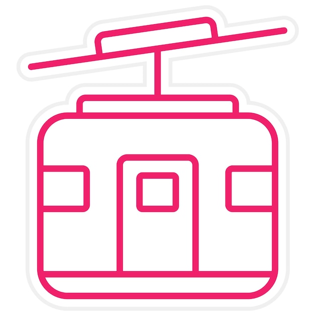 Diseño vectorial de estilo de icono de esquí