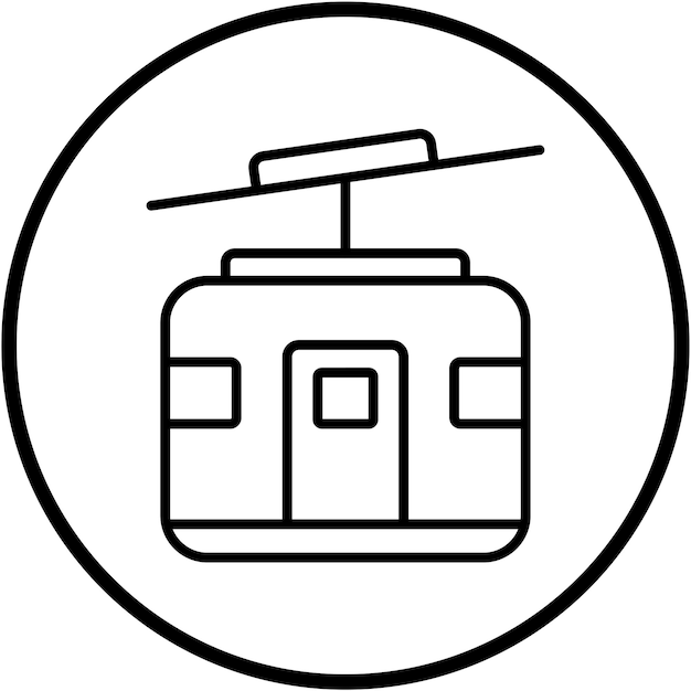 Diseño vectorial de estilo de icono de esquí