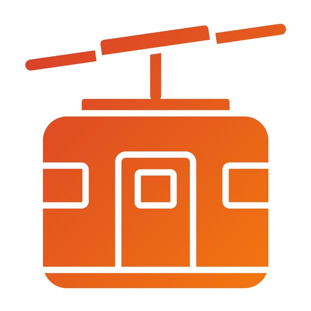 Diseño vectorial de estilo de icono de esquí