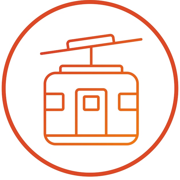 Diseño vectorial de estilo de icono de esquí