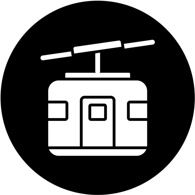 Diseño vectorial de estilo de icono de esquí