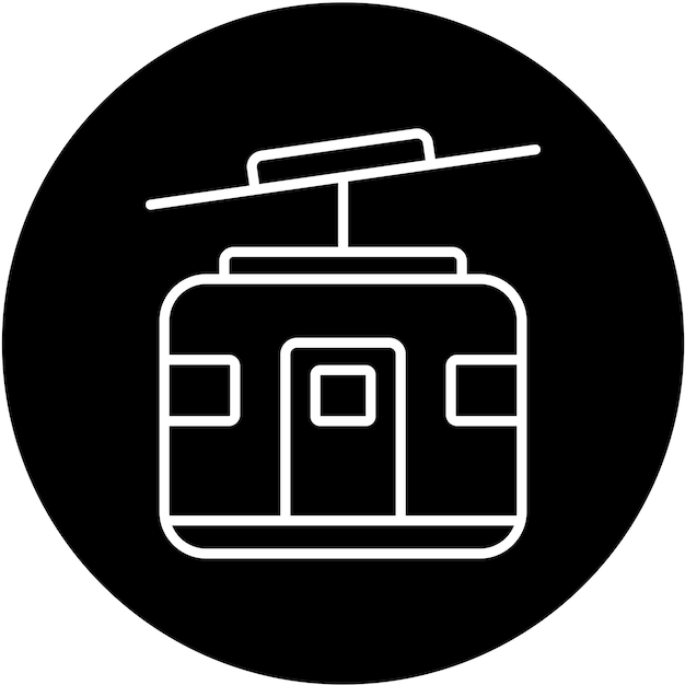 Diseño vectorial de estilo de icono de esquí