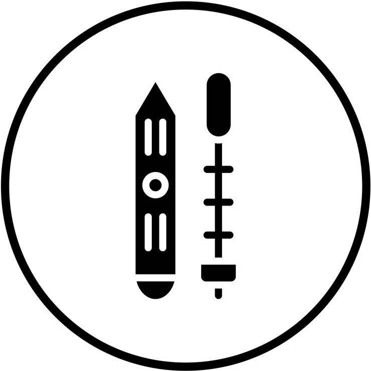 Vector diseño vectorial del estilo del icono de los esquís