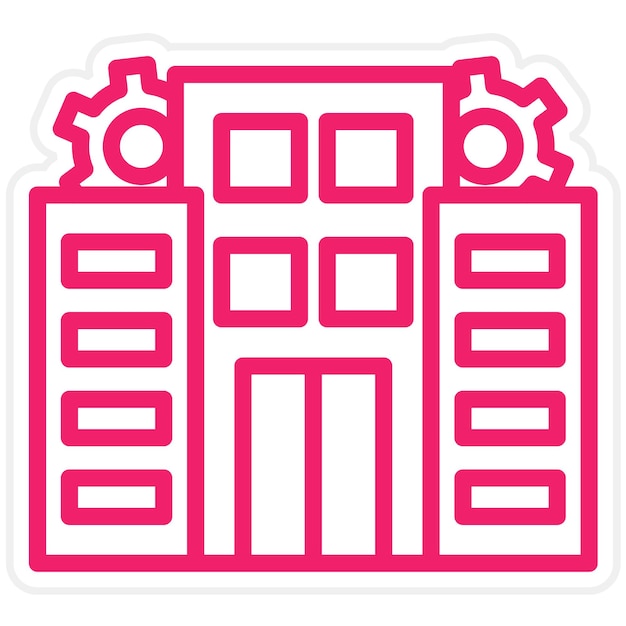 Diseño vectorial Estilo del icono del establecimiento principal