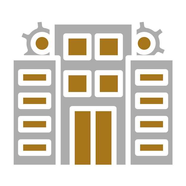 Diseño vectorial Estilo del icono del establecimiento principal