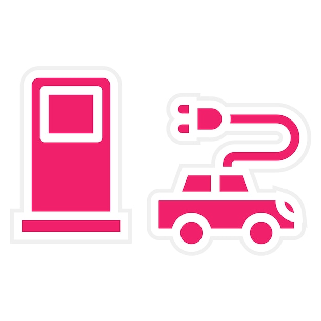 Diseño vectorial Estilo del icono de la estación eléctrica