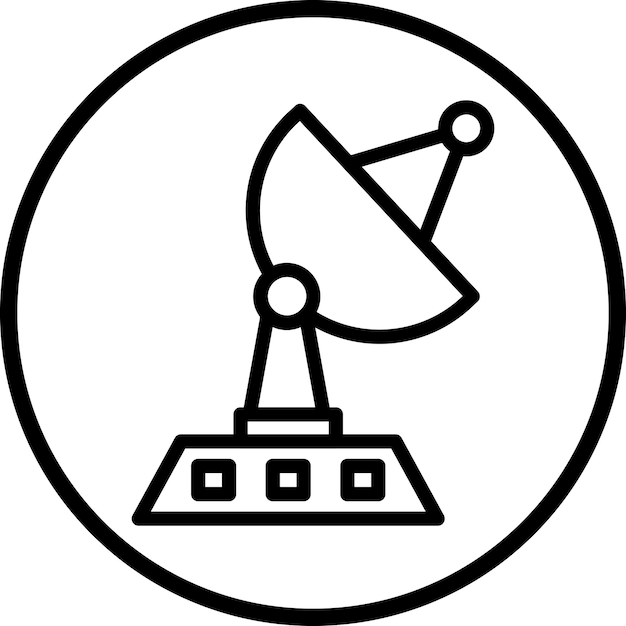 Diseño vectorial Estilo del icono de la estación terrestre