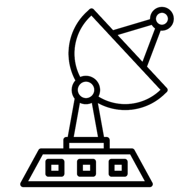 Diseño vectorial Estilo del icono de la estación terrestre