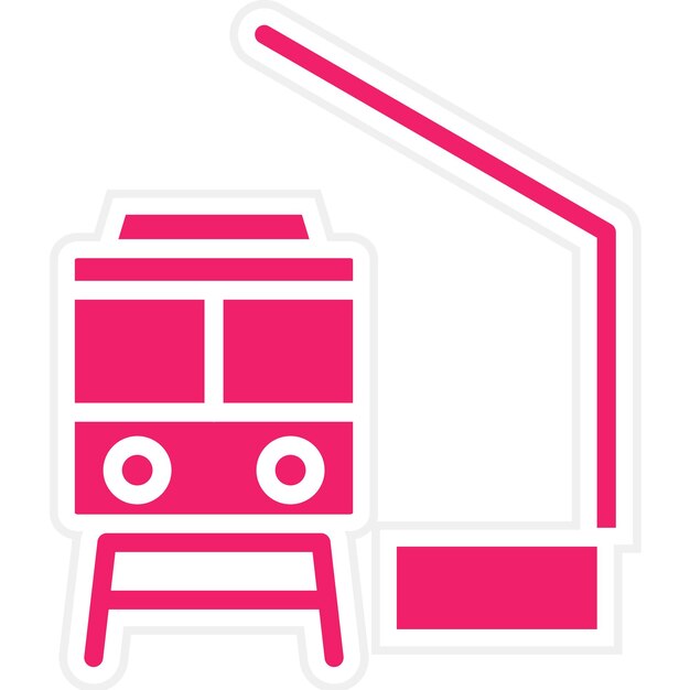 Diseño vectorial Estilo del icono de la estación de tren