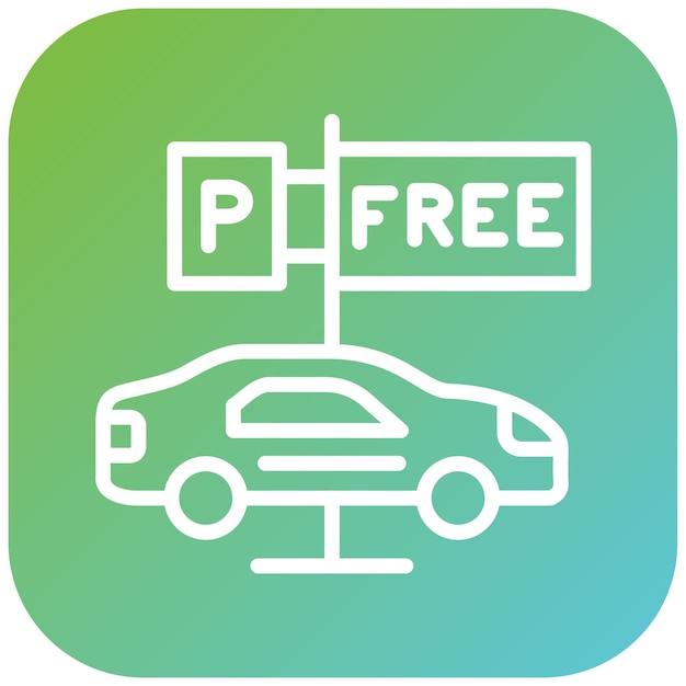 Diseño vectorial Estilo de icono de estacionamiento libre