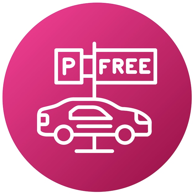 Diseño vectorial Estilo de icono de estacionamiento libre