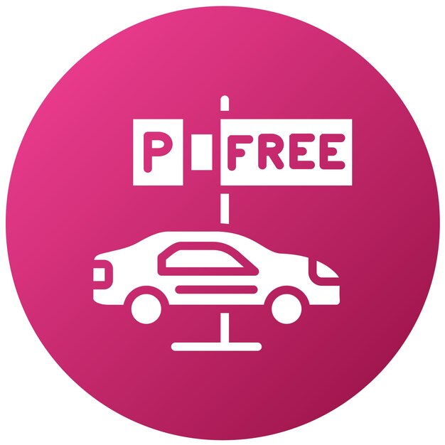 Diseño vectorial Estilo de icono de estacionamiento libre