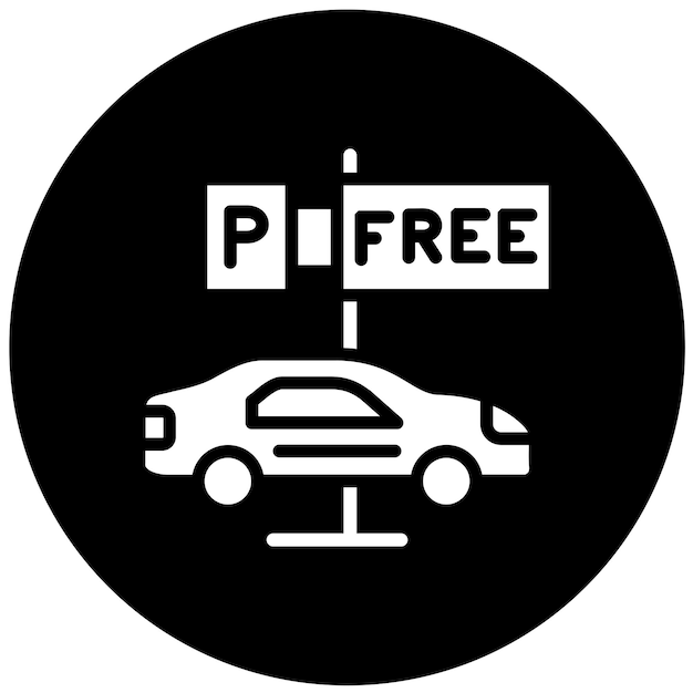 Diseño vectorial Estilo de icono de estacionamiento libre