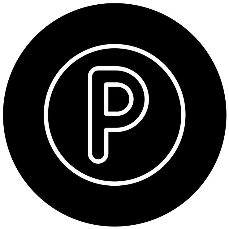 Vector diseño vectorial estilo del icono del estacionamiento