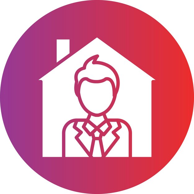 Diseño vectorial Estilo del icono de estadía en casa
