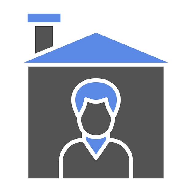 Diseño vectorial Estilo del icono de estadía en casa