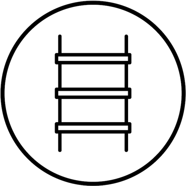 Diseño vectorial Estilo del icono de la estantería inclinada