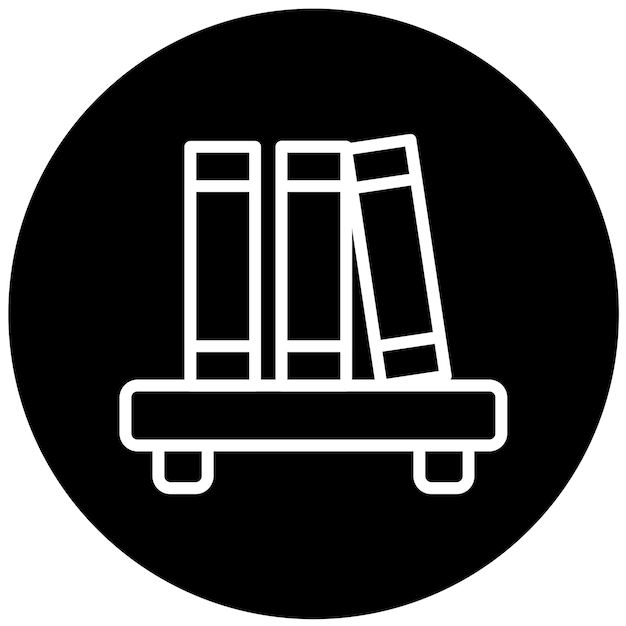 Diseño vectorial Estilo de icono de estantería montada en la pared