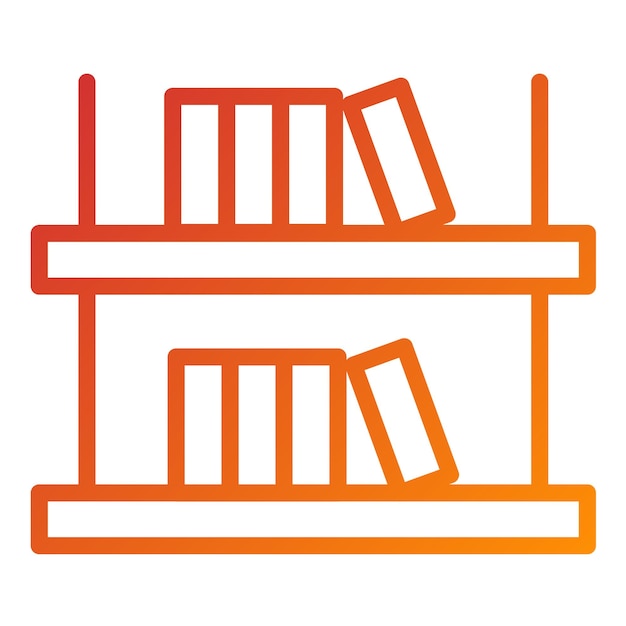 Diseño vectorial Estilo de icono de estantería rústica