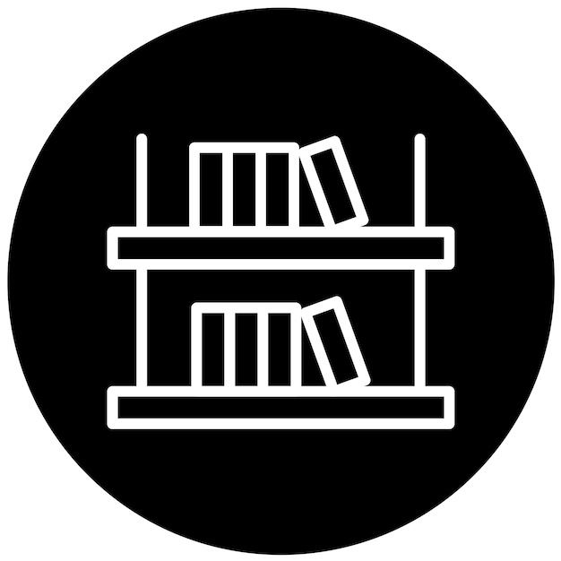 Diseño vectorial Estilo de icono de estantería rústica