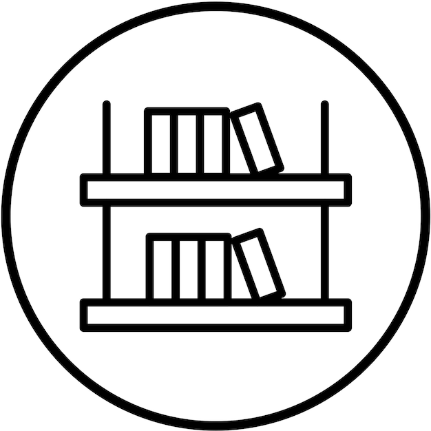 Diseño vectorial Estilo de icono de estantería rústica