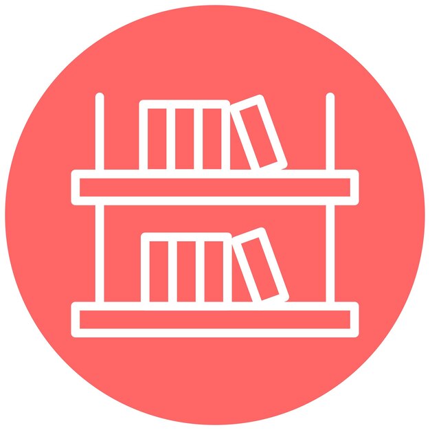 Diseño vectorial Estilo de icono de estantería rústica