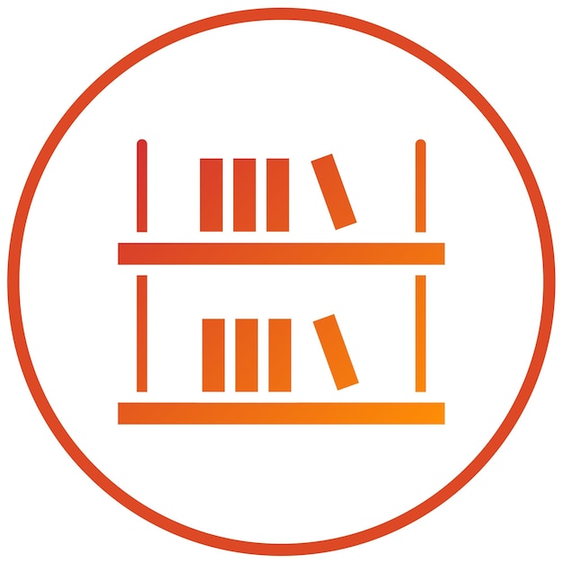 Diseño vectorial Estilo de icono de estantería rústica