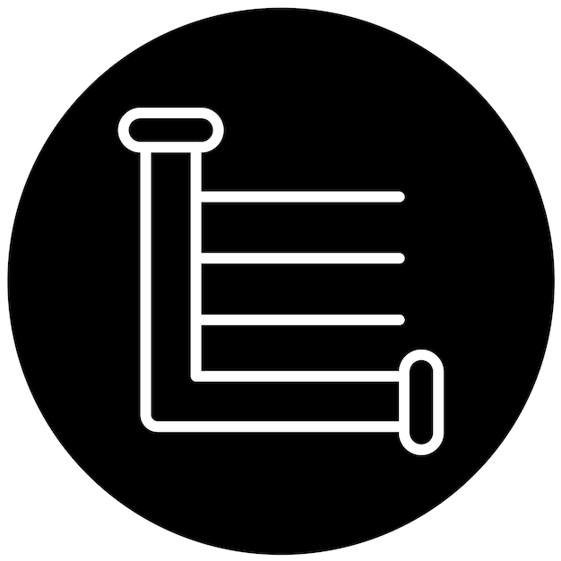 Diseño vectorial del estilo del icono de la estantería de la tubería